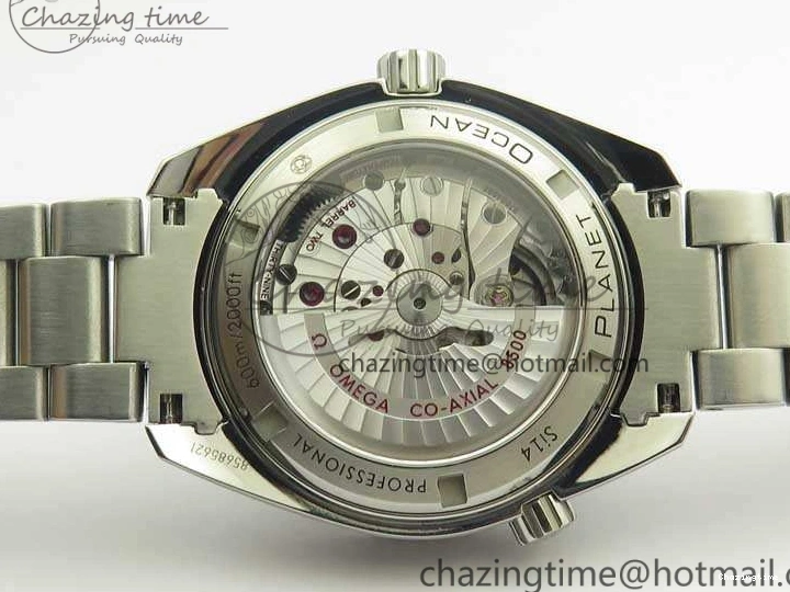 0423 Sleek Planet Ocean Professional Ceramic Bezel 42mm 1:1 MK Best Edition Silver Markers On SS Bracelet A 8085